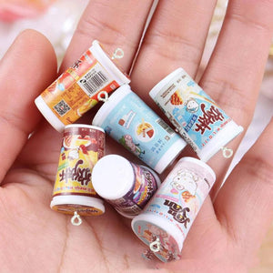 Yamily 10Pcs Resin 3D Kid Charm Food Cartoon Pendant DIY Jewelry