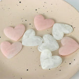 10 PCS Resin Acrylic Heart-shaped Earrings Hairpin DIY Jewelry Making Materials