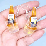 6pcs Colorful Glow Drink Ice Buckets Resin Pendants DIY Jewelry