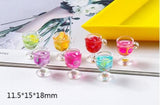 10pcs Resin Fruit Charms for DIY Jewelry Making