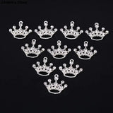 10Pcs Alloy Crystal Crown Charms DIY Craft Jewelry Making Decoration