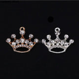 10Pcs Alloy Crystal Crown Charms DIY Craft Jewelry Making Decoration