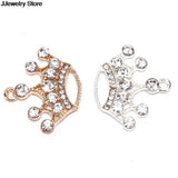 10Pcs Alloy Crystal Crown Charms DIY Craft Jewelry Making Decoration