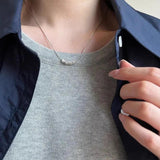 925 Silver Irregular Bead Necklace Snake Bone Chain