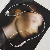925 Silver Irregular Bead Necklace Snake Bone Chain