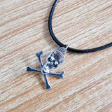 Skull Pendant Necklace Vintage Leather Choker Steampunk Goth Charms Jewelry