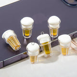 10pcs Beer Bottle Resin Charms for Jewelry DIY