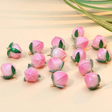 5pcs Pink Peach Charms Pendant for DIY Jewelry Making