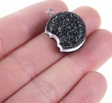 10pcs Cookies Food Resin Charms Pendant for DIY Jewelry Making