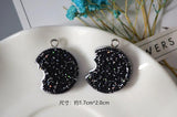 10pcs Cookies Food Resin Charms Pendant for DIY Jewelry Making