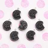 10pcs Cookies Food Resin Charms Pendant for DIY Jewelry Making
