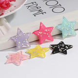 10Pcs Resin Glitter Star Cabochons For DIY Women Jewelry