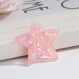 10Pcs Resin Glitter Star Cabochons For DIY Women Jewelry
