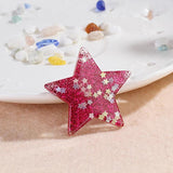 10Pcs Resin Glitter Star Cabochons For DIY Women Jewelry