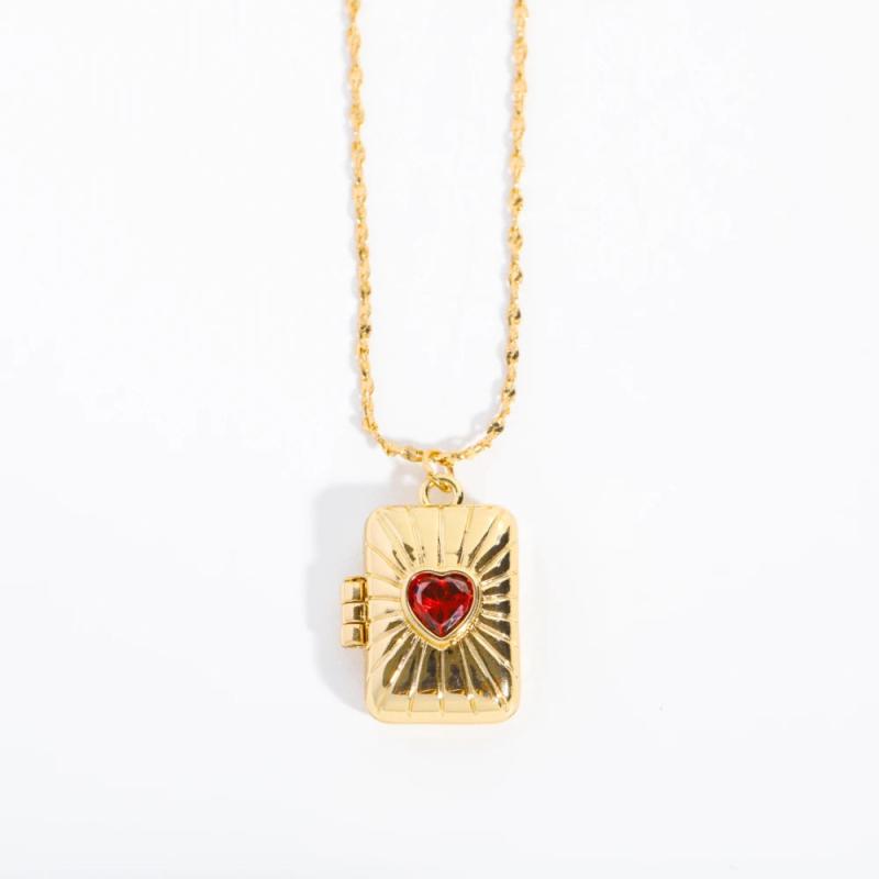 Family Lover Photo Locket Pendant Necklace For Women Couple Jewelry Choker Chain