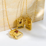 Family Lover Photo Locket Pendant Necklace For Women Couple Jewelry Choker Chain