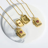 Family Lover Photo Locket Pendant Necklace For Women Couple Jewelry Choker Chain