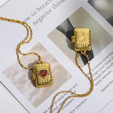 Family Lover Photo Locket Pendant Necklace For Women Couple Jewelry Choker Chain