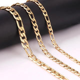 18K Plated Chains Necklace For Men Cuban Link Stainless Steel