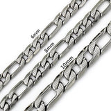 18K Plated Chains Necklace For Men Cuban Link Stainless Steel