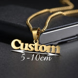 Atoztide Personalized Names Pendant Necklace Stainless Steel Chain