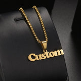 Atoztide Personalized Names Pendant Necklace Stainless Steel Chain