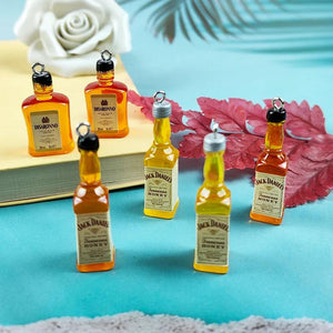 10Pcs Resin 3D Drinks Liquor Can Charms DIY Pendant Jewelry Keychain Earrings