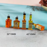 10Pcs Resin 3D Drinks Liquor Can Charms DIY Pendant Jewelry Keychain Earrings
