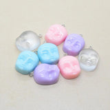 6pcs Graffiti Baby Face Resin Charms Funny Dollface Earring Keychain Pendant