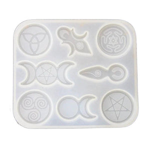 DIY Goddess Totem Pendant Silicone Mold Sun Moon God Five Stars Epoxy Resin Mold