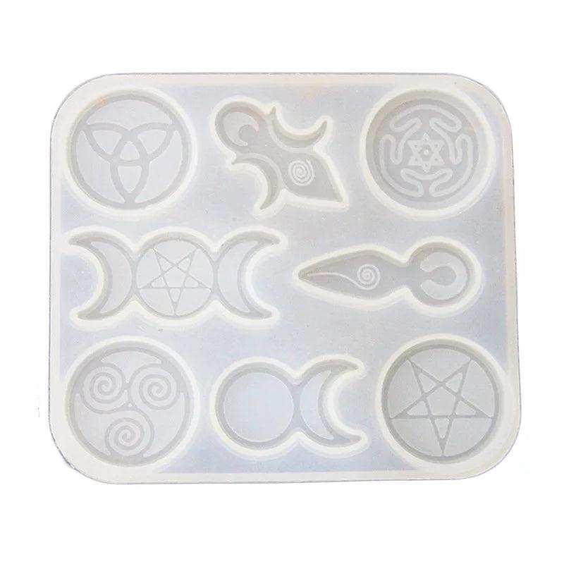 DIY Goddess Totem Pendant Silicone Mold Sun Moon God Five Stars Epoxy Resin Mold