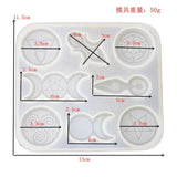 DIY Goddess Totem Pendant Silicone Mold Sun Moon God Five Stars Epoxy Resin Mold