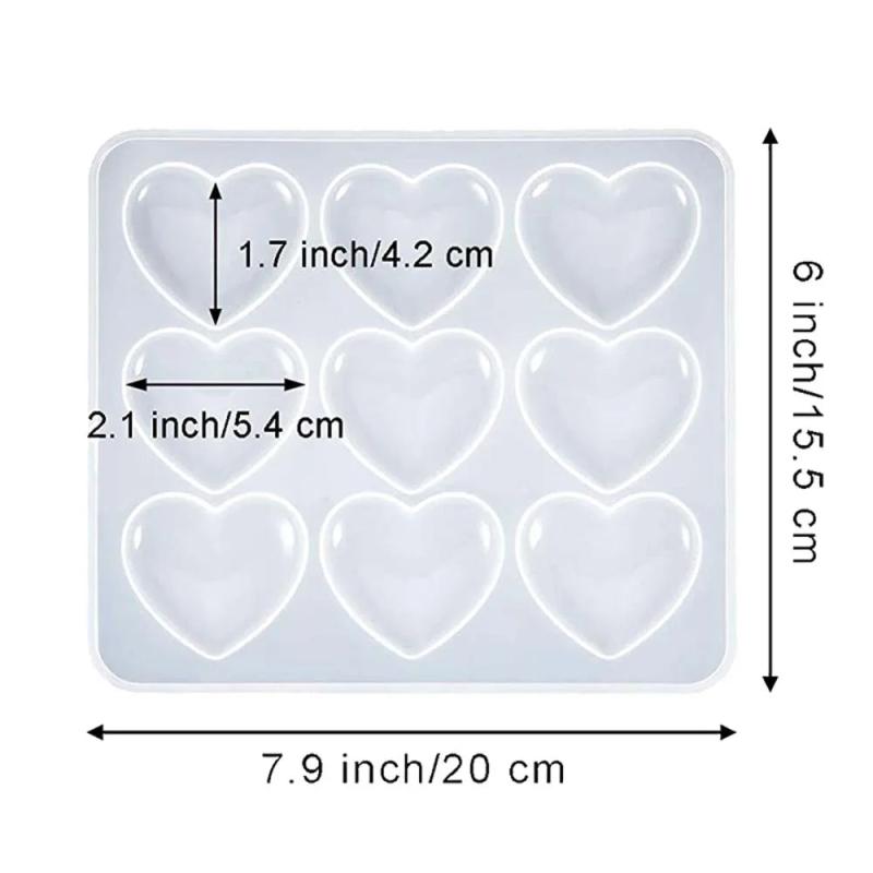 Heart Shape Resin Molds for Jewelry Making