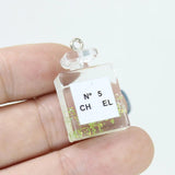 Yamily 10Pcs Resin Perfume Charm Dollhouse DIY Pendant Jewelry