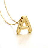 Chunky Alphabet Balloon Bubble Initial Letter Necklace
