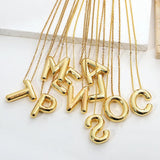 Chunky Alphabet Balloon Bubble Initial Letter Necklace