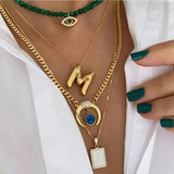 Chunky Alphabet Balloon Bubble Initial Letter Necklace