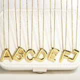 Chunky Alphabet Balloon Bubble Initial Letter Necklace