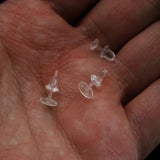50Pcs Plastic Silicone Earring Base Pins Stud Retainer for DIY Findings