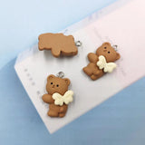 10Pcs Cartoon Fly Bear Charms Pendants DIY Jewelry Making C977