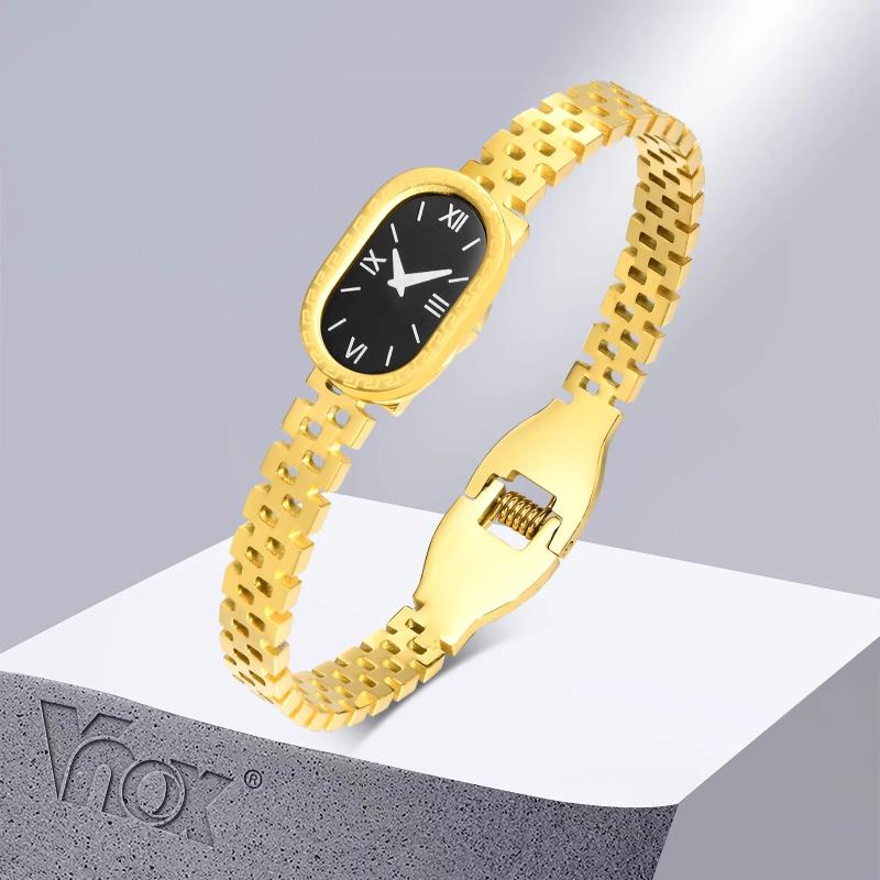 Stainless Steel Watch Shaped Bangle for Women