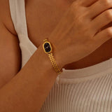 Stainless Steel Watch Shaped Bangle for Women