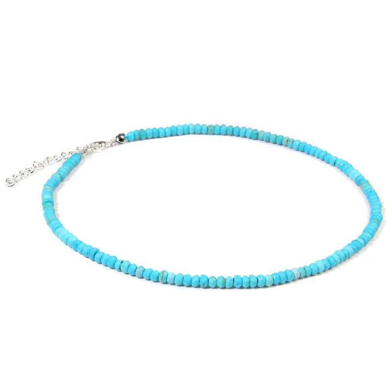 Natural Stone Wheel Beads Necklace Female Choker Adjustable Necklaces for Women