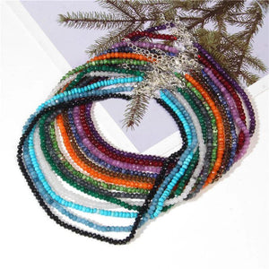 Natural Stone Wheel Beads Necklace Female Choker Adjustable Necklaces for Women