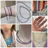 Natural Stone Wheel Beads Necklace Female Choker Adjustable Necklaces for Women