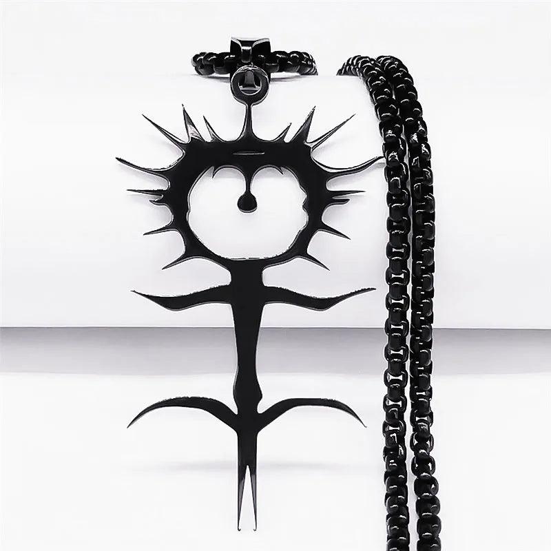 Ghostemane Stainless Steel Charm Necklace Silver Jewelry N3789S03