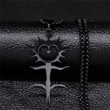 Ghostemane Stainless Steel Charm Necklace Silver Jewelry N3789S03