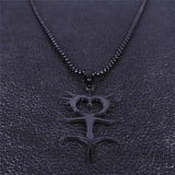 Ghostemane Stainless Steel Charm Necklace Silver Jewelry N3789S03