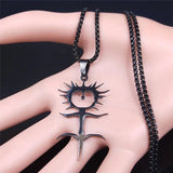 Ghostemane Stainless Steel Charm Necklace Silver Jewelry N3789S03