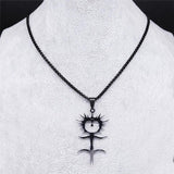 Ghostemane Stainless Steel Charm Necklace Silver Jewelry N3789S03